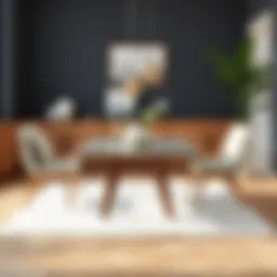 Elegant rectangular table design for six