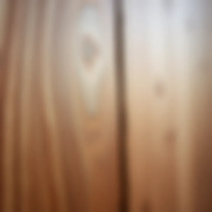 Detailed view of wood grain before painting