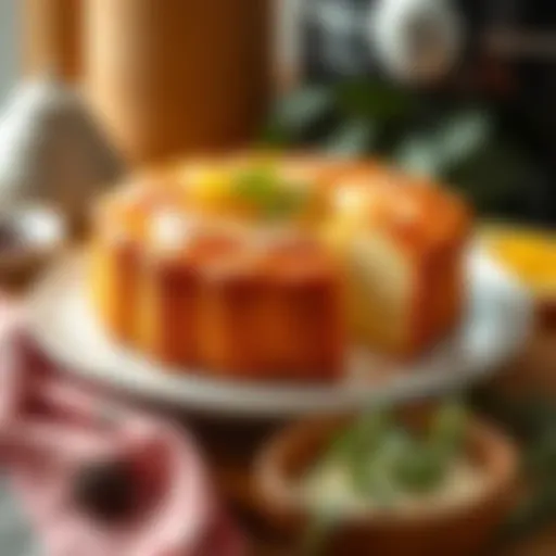 Delicious airfryer cake with a golden crust