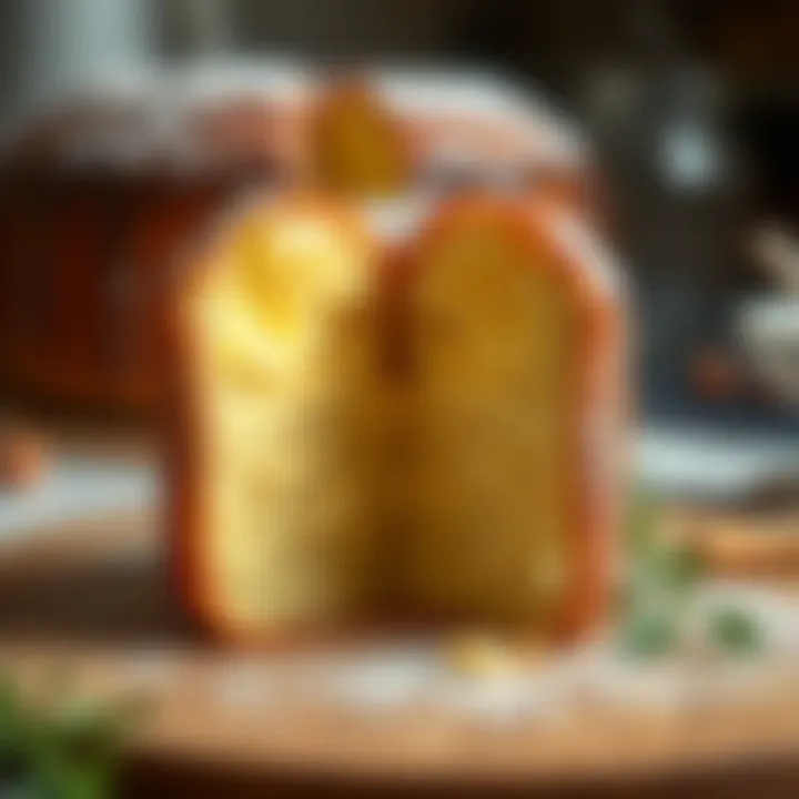 Sliced airfryer cake showcasing its fluffy interior