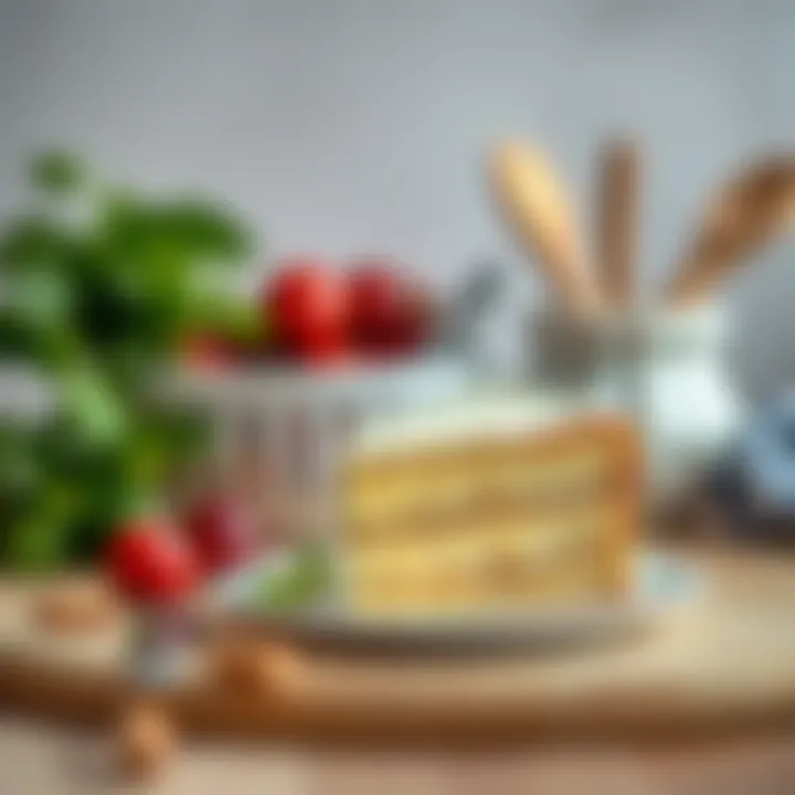 Ingredients for a healthy airfryer cake