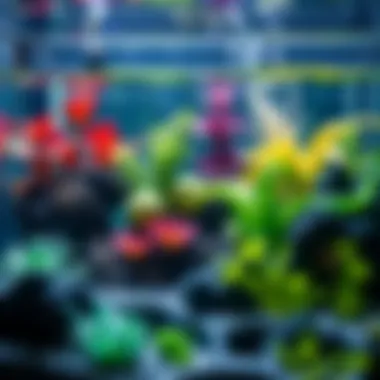 Serene Underwater Garden Aquarium Aquarium with a serene underwater garden and varied flora