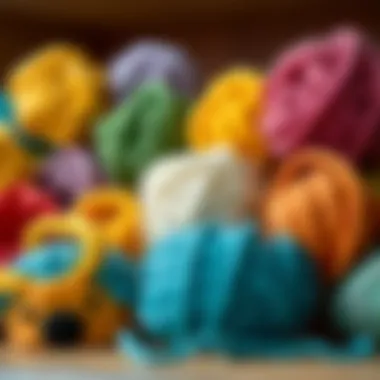 Diverse Selection of Yarns Colorful yarns for amigurumi projects