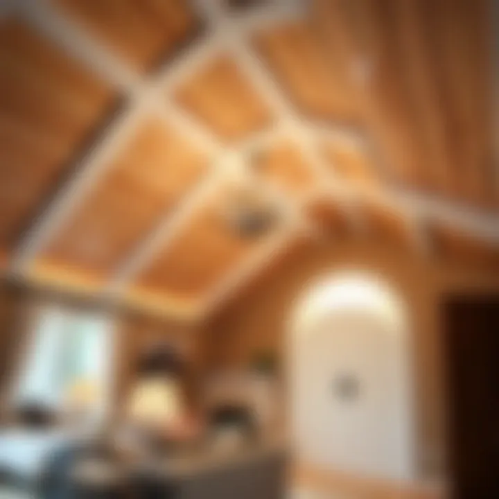 Elegant Vaulted Ceiling Design Elegant vaulted ceiling in a cozy attic space