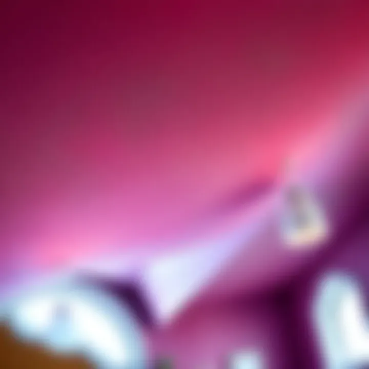 Creative Color and Texture in Attic Ceiling Creative use of color and texture in attic ceiling