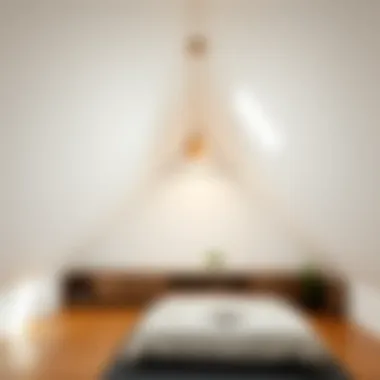 Modern Minimalist Attic Design Modern minimalist attic space with sleek ceiling design