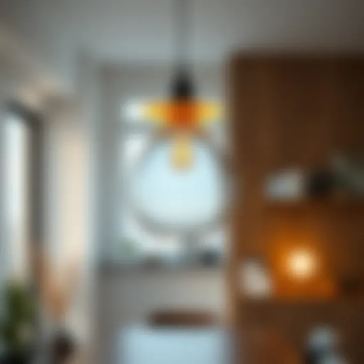 Modern Minimalist Pendant Light A modern minimalist pendant light in a contemporary setting