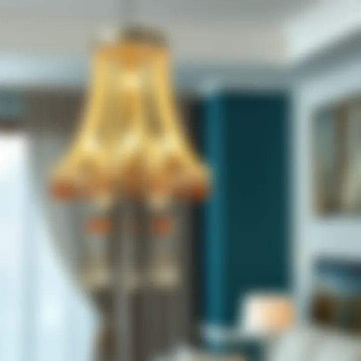 Chandelier made from unique materials enhancing interior decor