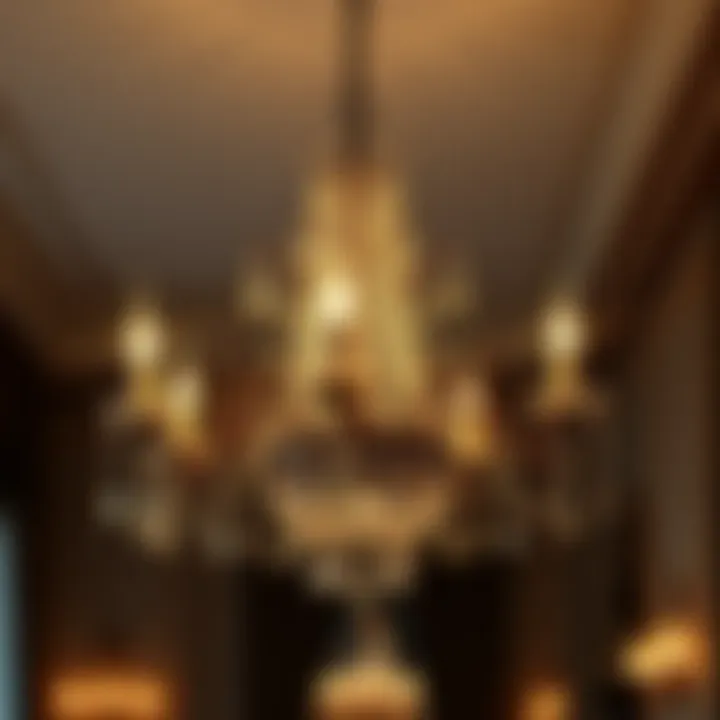 Vintage chandelier highlighting classic decor