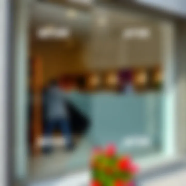 Before and after comparison of a shop window cleaning