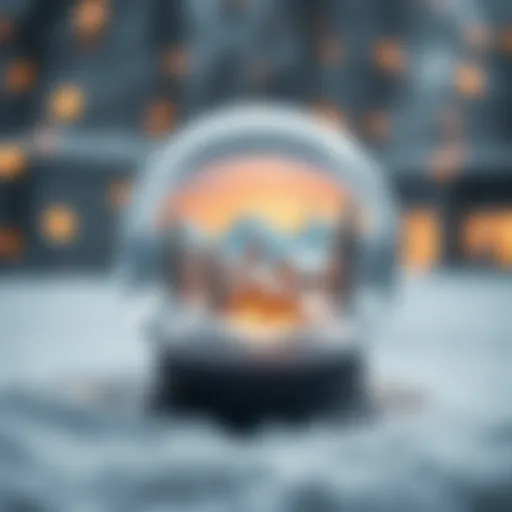 Elegant snow globe capturing a winter landscape