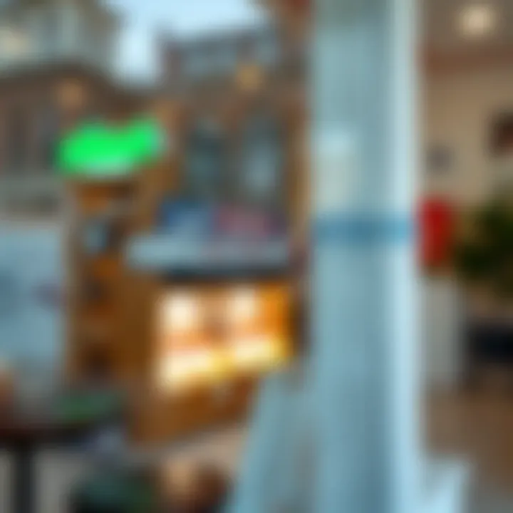 Sparkling clean shop window reflecting the surroundings