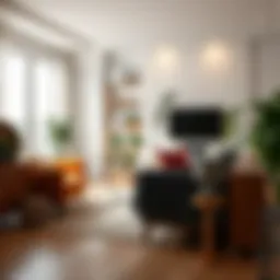 A serene living room after thorough cleaning