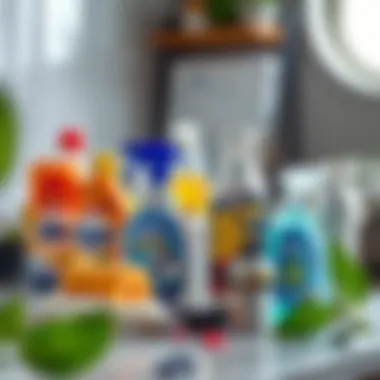 A variety of cleaning products for silicone maintenance