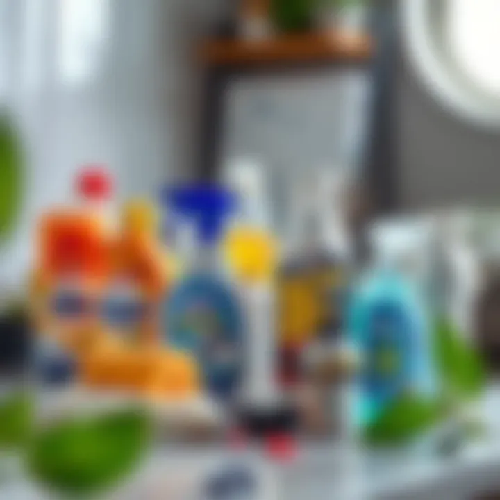 A variety of cleaning products for silicone maintenance