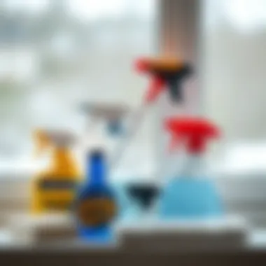 Selection of effective cleaning supplies for windows