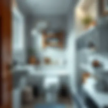 Innovative storage solutions in a compact bathroom