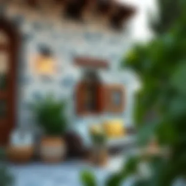 Decorative elements enhancing a stone house's charm