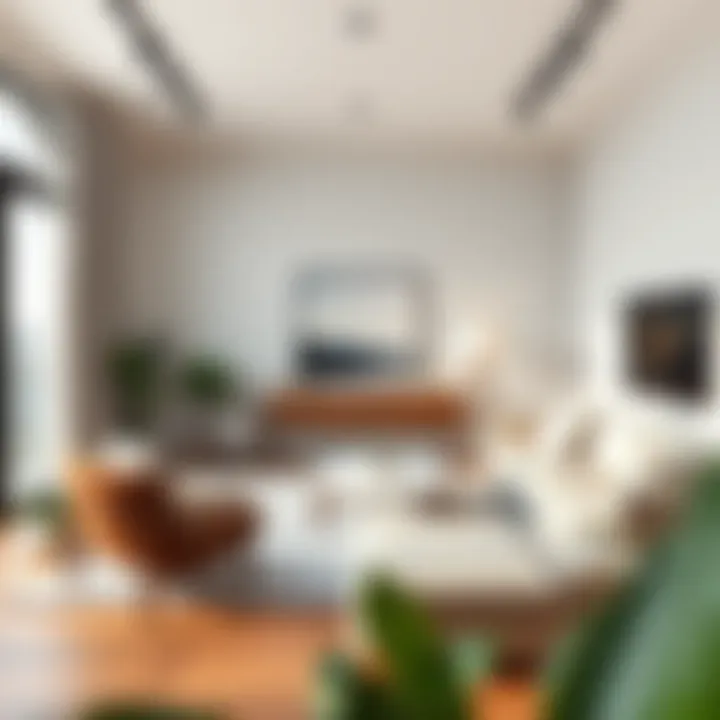 A modern living room featuring the latest 2024 color trends