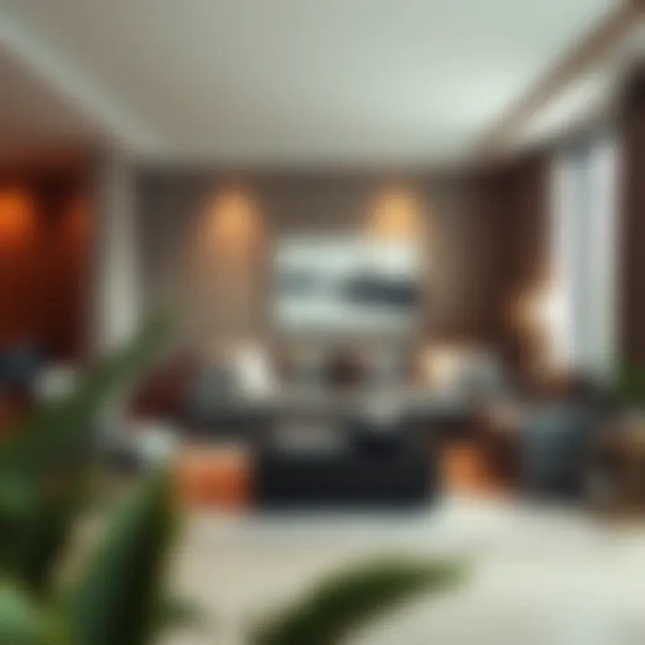 Elegant arrangement of a rectangular living room showcasing balance and style