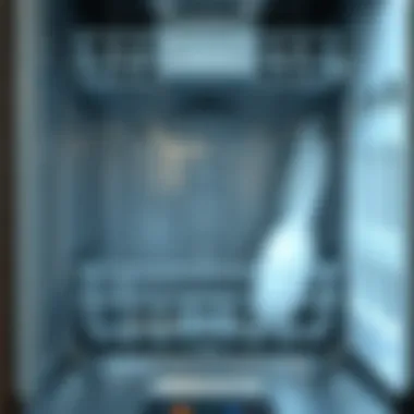 Spotless Dishwasher Interior A spotless dishwasher interior showcasing cleanliness