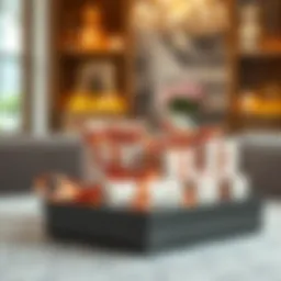 Elegant engagement gift display