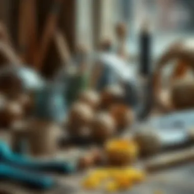 Crafting Tools for Sphere Creation Tools and materials displayed for crafting spheres at home