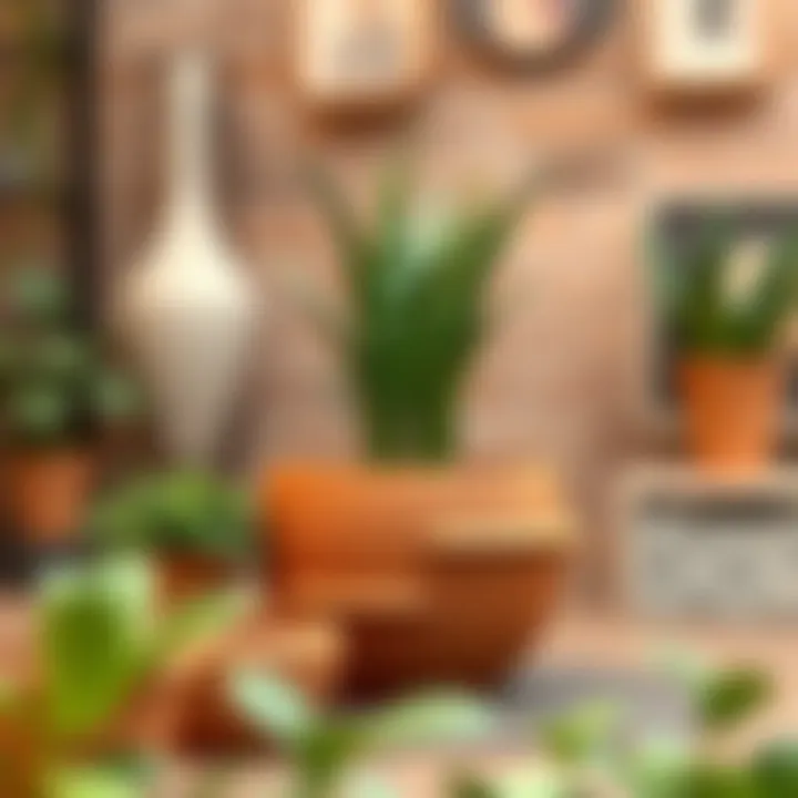 Stylish terracotta pot with modern design