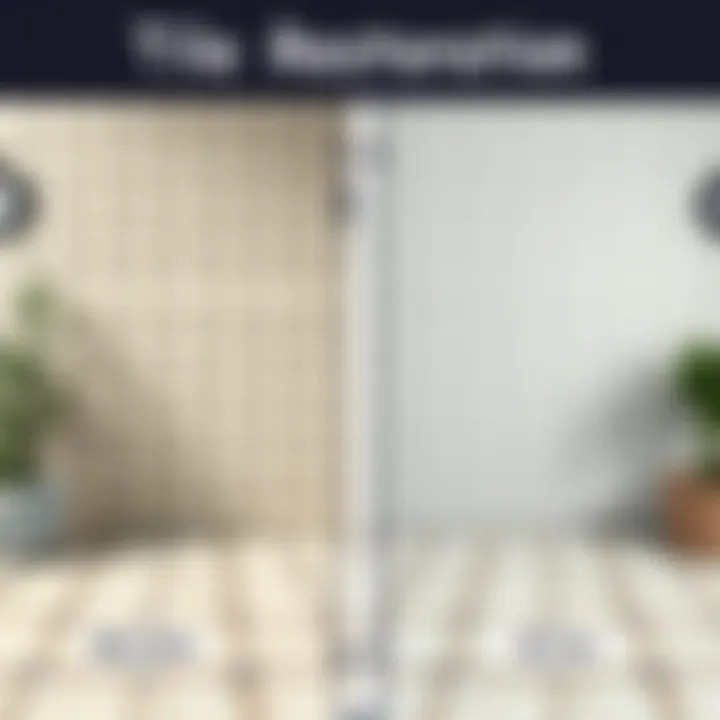 Before and after tile restoration