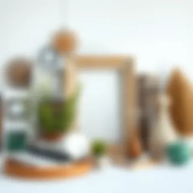 Various decorative elements arranged for custom frame design