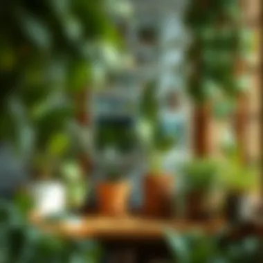 Fresh air and indoor plants