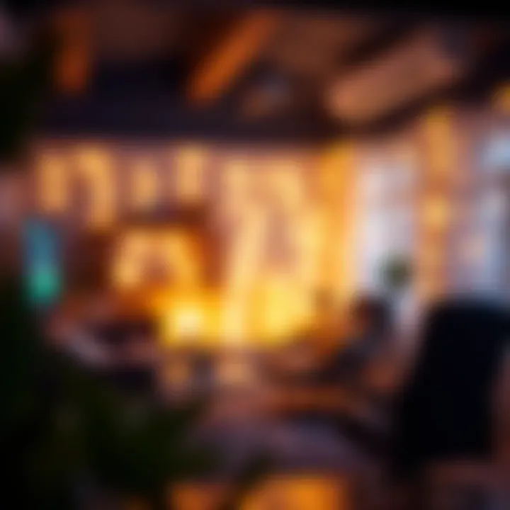 Cozy ambient lighting creating a relaxing gaming atmosphere