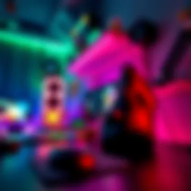 Colorful RGB lighting enhancing the gaming experience