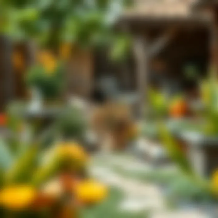 Garden Layout Integrating Seasonal Changes An aesthetically designed garden layout incorporating seasonal changes