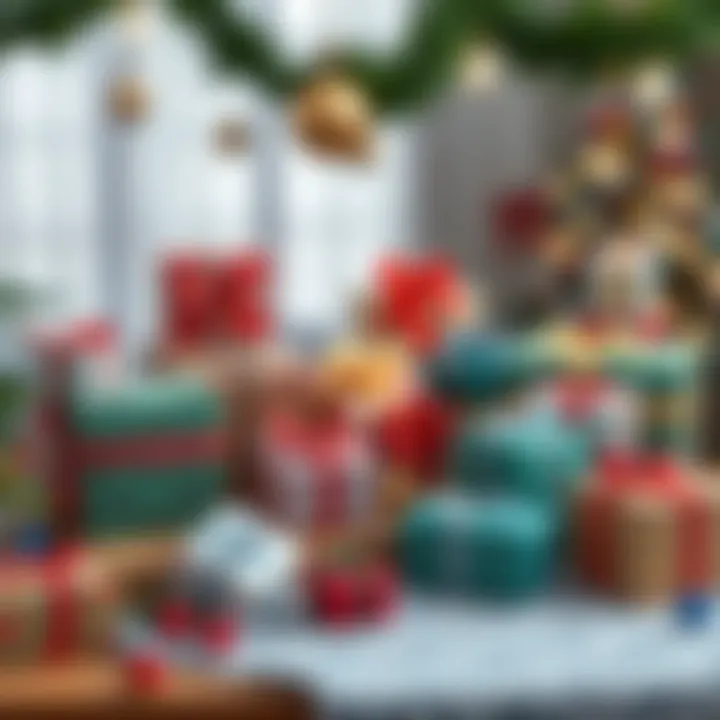 Variety of Gift Options A diverse array of unique gifts displayed on a table