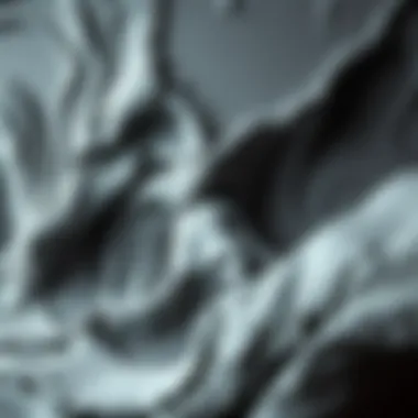 An abstract representation of the formation of the color gray.