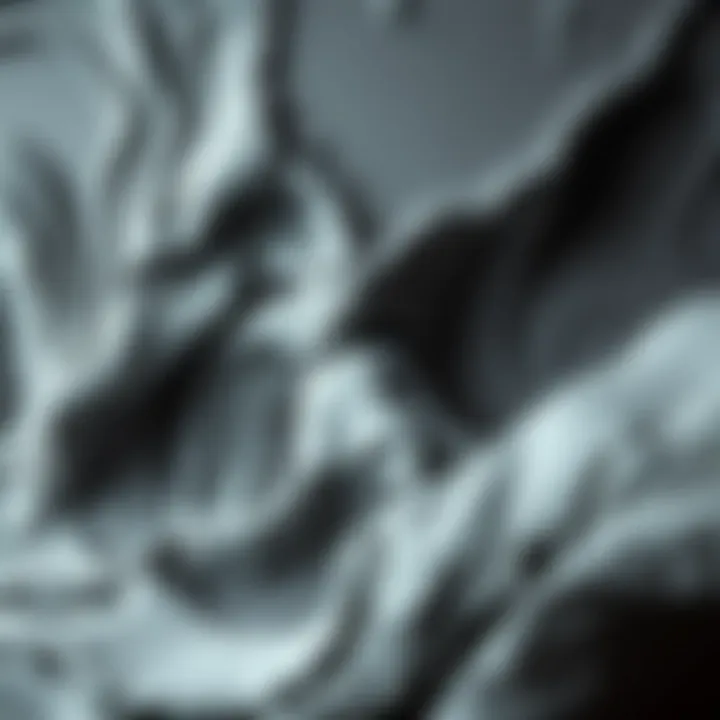 An abstract representation of the formation of the color gray.