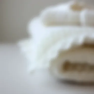 Delicate Lace on Towel Edges Intricate lace detailing on towel edges