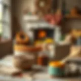 A vibrant display of primary colors used to create brown.