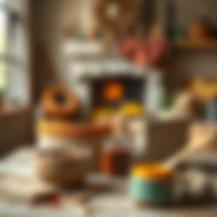 A vibrant display of primary colors used to create brown.