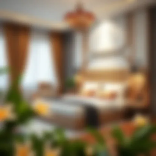 Elegance in Double Bed Design A beautifully designed double bed showcasing ideal dimensions for comfort.