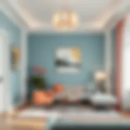 Elegant dual color harmony in a modern art piece