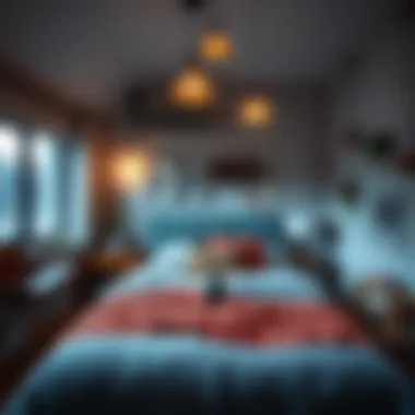 Cozy Retreat in Industrial Style Cozy bedroom showcasing industrial style with unique fixtures