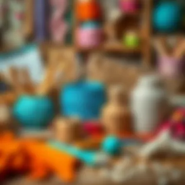 Crafting Inspiration Inspiring DIY craft materials beautifully arranged