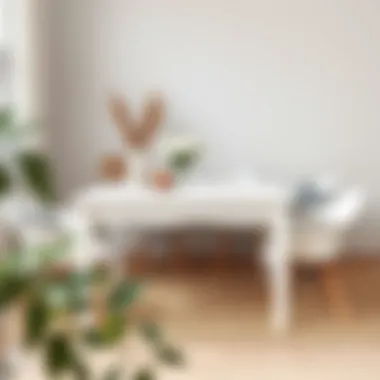 DIY Inspiration: Transforming Spaces with a White Table Inspiring DIY setup with white wooden top table and decor