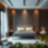 Elegant bed frame showcasing modern design