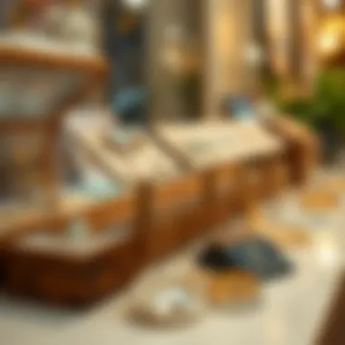 A selection of personalized jewelry pieces on display