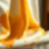 Close-up of fabric with paint stains