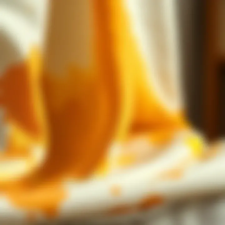 Close-up of fabric with paint stains