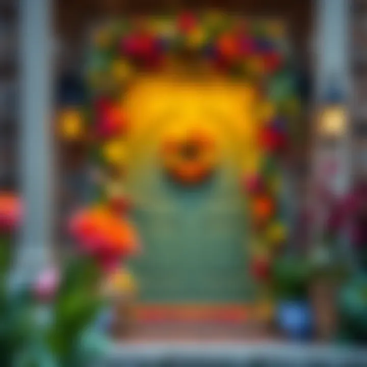 Vibrant Colorful Embellishments for Your Entrance Colorful door embellishments for a vibrant home entrance